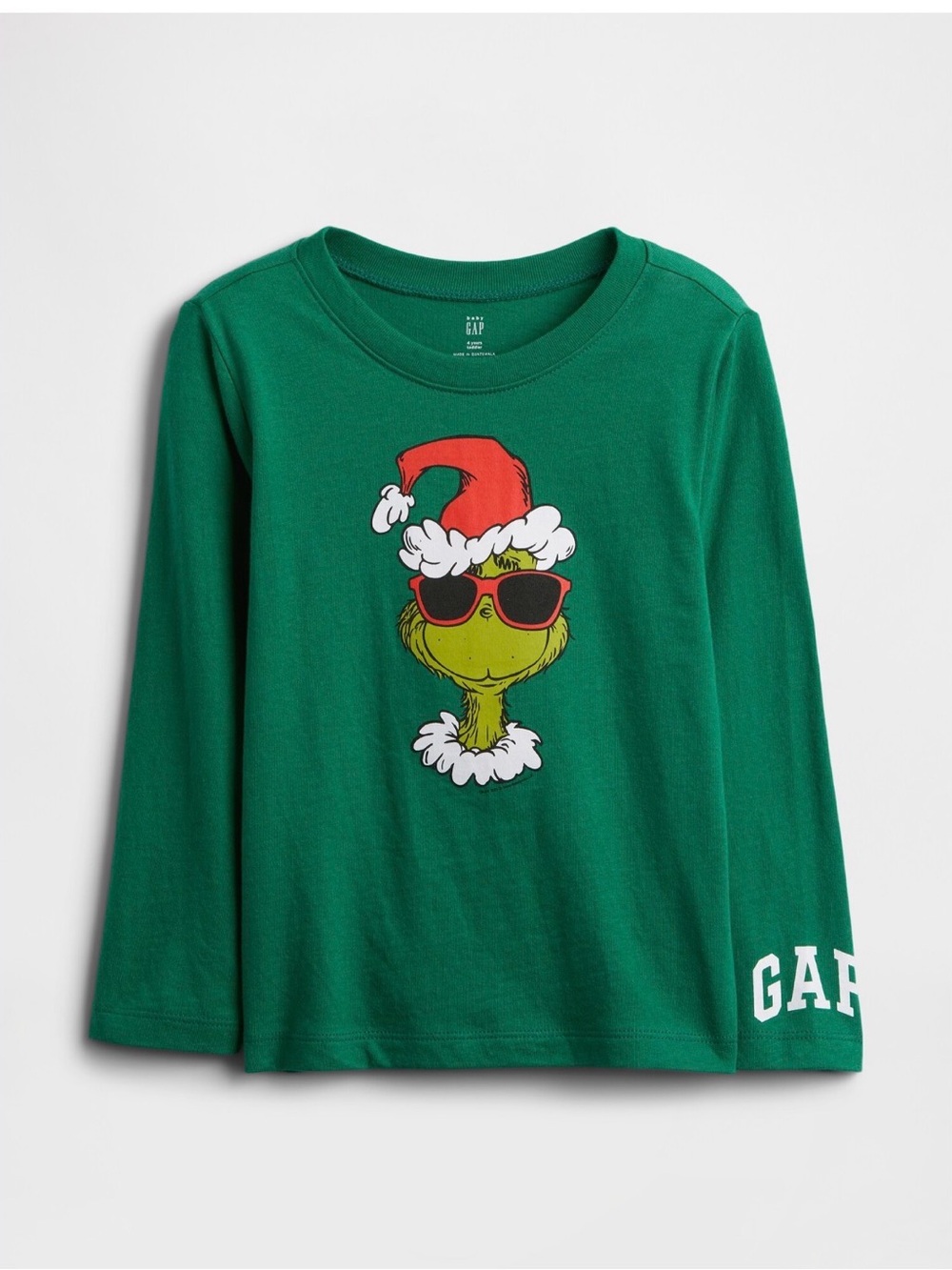 Baby GAP Grinch Holiday Graphic Long Sleeve Tee Sz 2